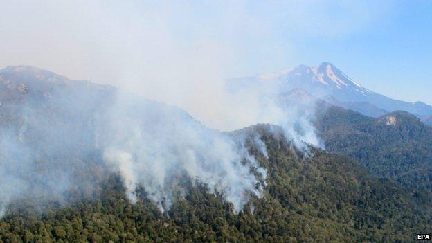 China Muerta in Melipeuco, some 700 km of Santiago, Chile, 21 March 2015