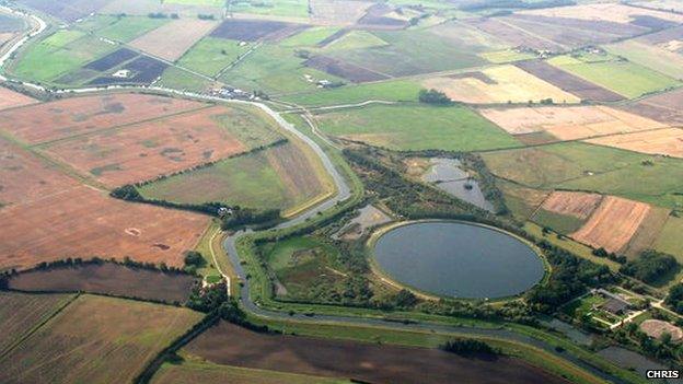 Tophill Low nature reserve and reservoir near Driffield