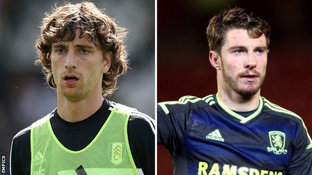 Fernando Amorebieta and James Husband