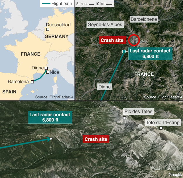 Map of crash site