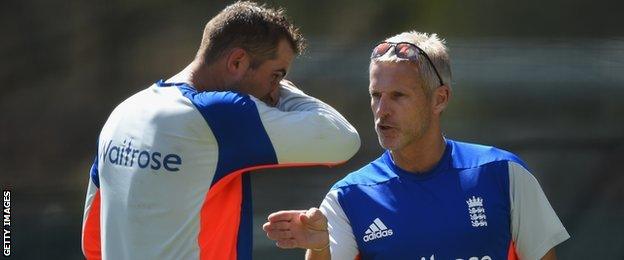 Alex Hales (left) and Peter Moores