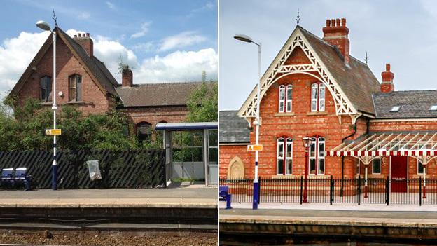 Irlam station before and after