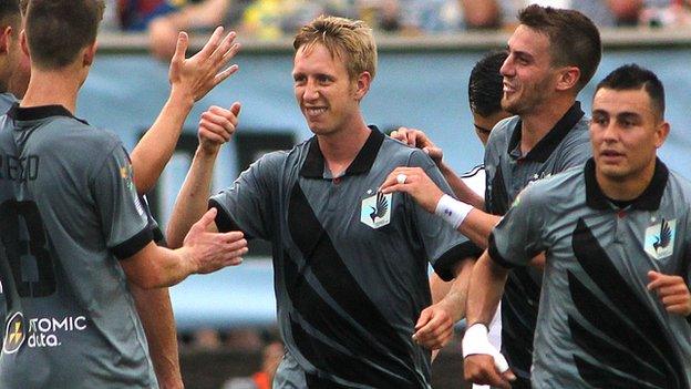 Minnesota United celebrate