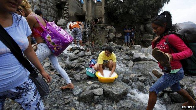 Chosica streets after landslide 24/03/15