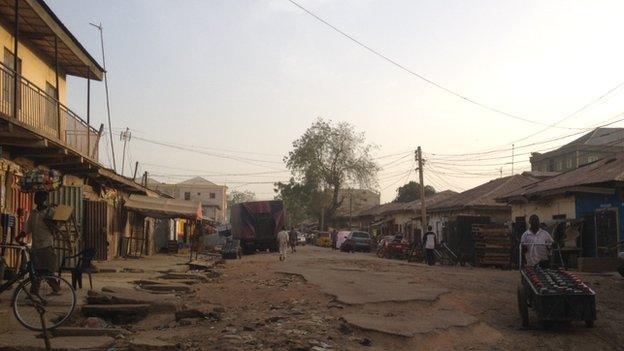 A street in Sabon Gari, Kano - Nigeria