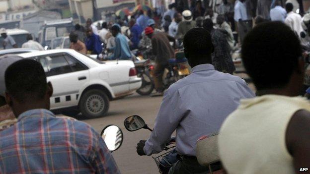 A crowded street in Kampala. File photo