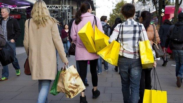 Shoppers on Oxford St