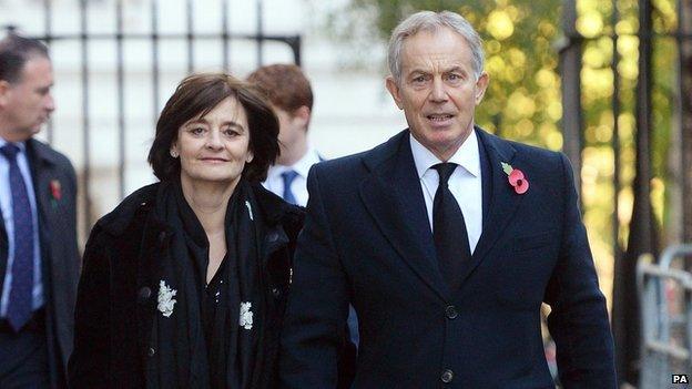 Cherie and Tony Blair