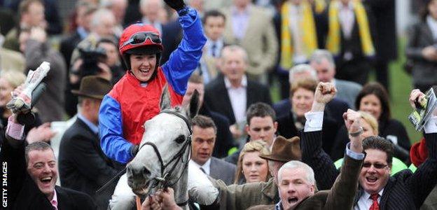 Katie Walsh won at the Cheltenham Festival on Thousand Stars