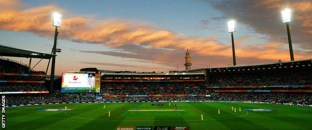 A view of the ground in Sydney as India begin their run-chase