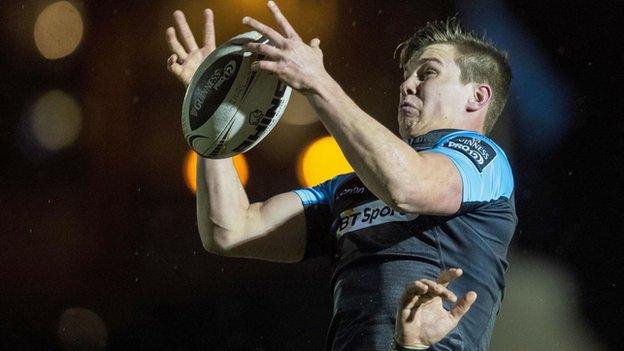 Tommy Spinks in action for Glasgow Warriors