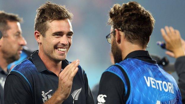 New Zealand's Tim Southee and Daniel Vettori