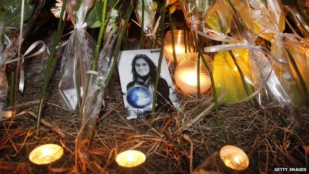 A monument set up in memory of the crash victims at Le Vernet, close to the crash site in the French Alps