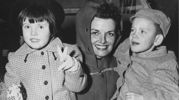 Jane Russell with son Thomas and daughter Tracy