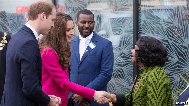 The Duke and Duchess of Cambridge meet Baroness Lawrence