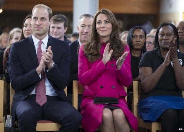 The Cambridges applaud performers at the XLP project