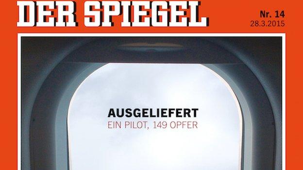 Front page of the German news magazine Der Spiegel for the weekly edition published on 28 March 2015