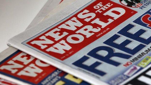 News of the World newspapers