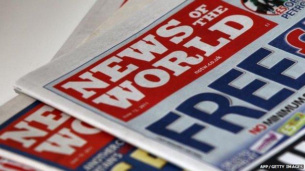 News of the World newspapers