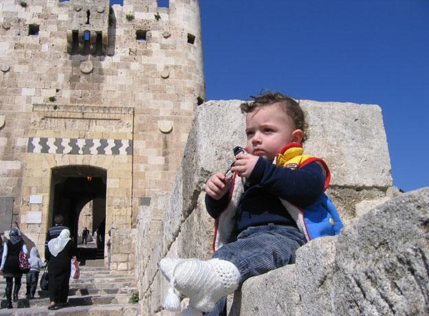 Zaid at the citadel in Aleppo