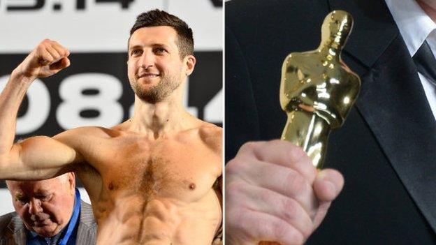 Carl Froch and an Oscar trophy