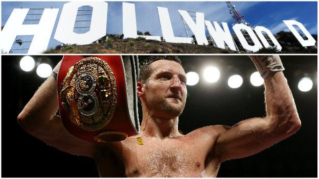 Carl Froch and the Hollywood sign