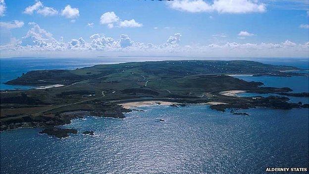 Alderney seen from the air