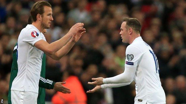 Harry Kane replaced Wayne Rooney in the 72nd minute at Wembley