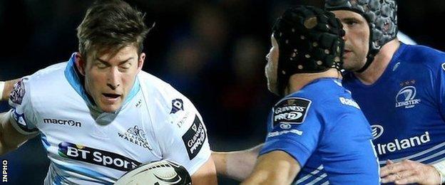 DTH van der Merwe of Glasgow Warriors on the attack against Leinster