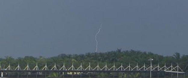 Lightning at the Malaysian grand prix