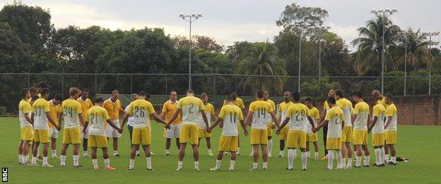 Local team Brasilense during training