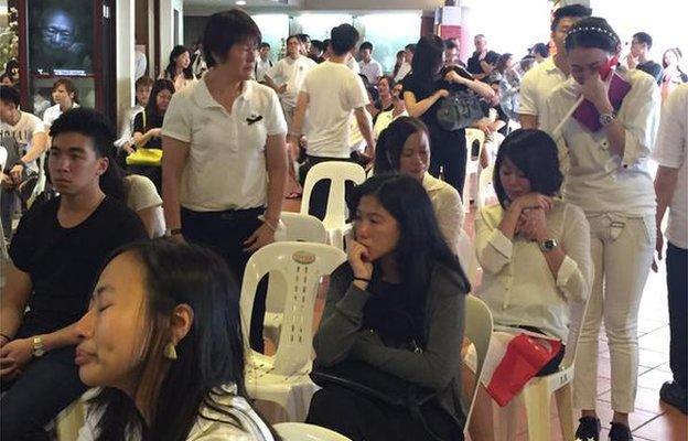 Mourners in Tanjong Pagar