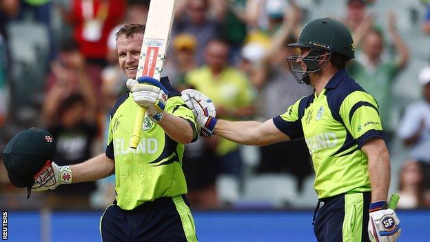 Ireland captain William Porterfield acknowledges his century