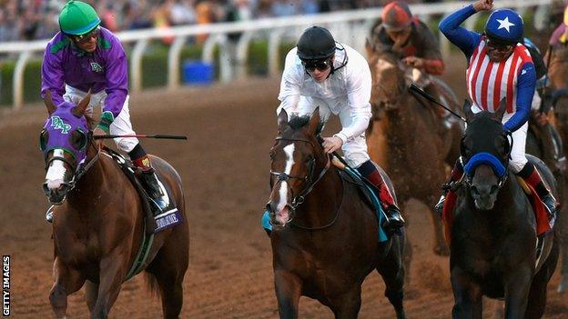 Jockey Victor Espinoza on California Chrome