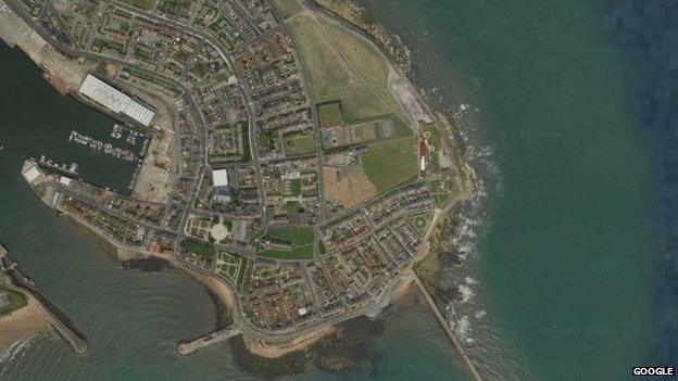 Aerial view of Hartlepool Headland