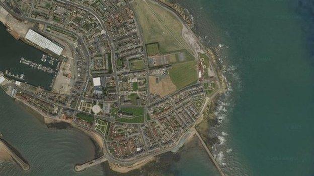 Aerial view of hartlepool Headland