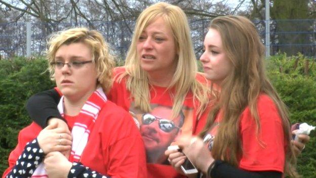 Mr Dobbin's wife Nicole and members of his family attended the event