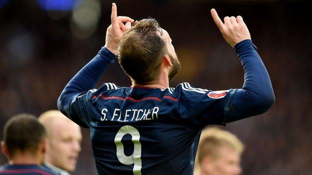 Steven Fletcher hit a hat-trick, the first for Scotland since Colin Stein in 1969