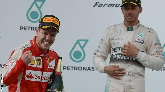 Sebastian Vettel and Lewis Hamilton