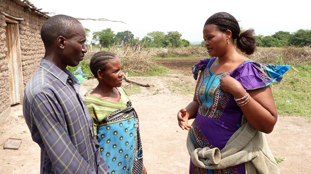 Sophia Mchonvu with Veronica's parents