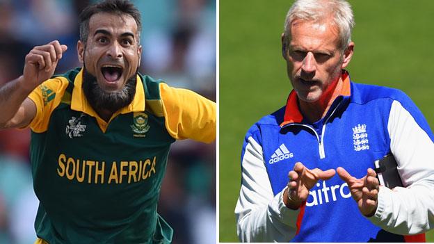 Imran Tahir and Peter Moores