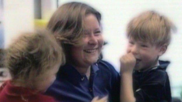 Tom with mother Alison and sister Kate