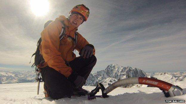 Tom Ballard on Grandes Jorasses