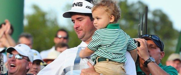 Bubba Watson and son Caleb