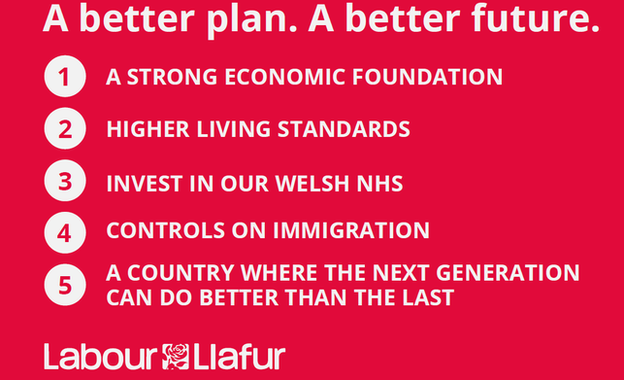 Welsh Labour Party's pledge card