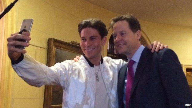 Nick Clegg and Joey Essex