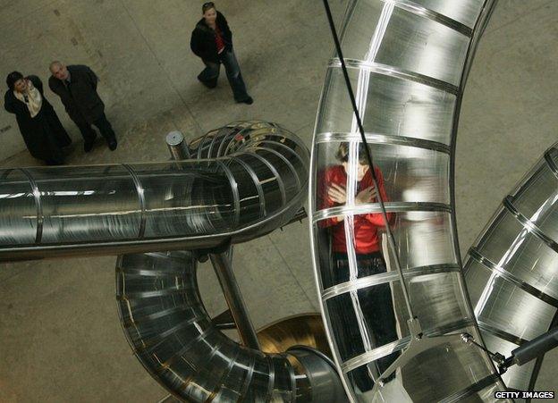 Holler's slides in the Turbine Hall at Tate Modern