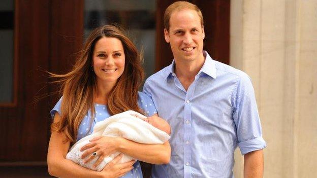 Duke and Duchess of Cambridge with Prince George