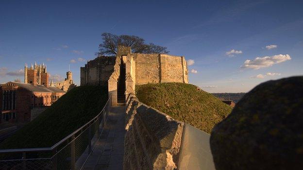 Lincoln Castle refurbished wall walk