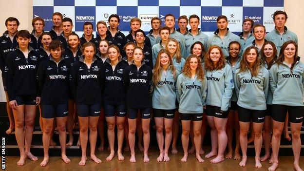 Oxford and Cambridge crews